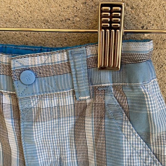 Hurley Infant 3-6 month Baby Blue Plaid Shorts - Picture 11 of 11